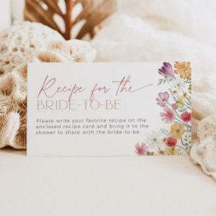 Wildflower Recipe for the Bride Request Love Bloom Enclosure Card