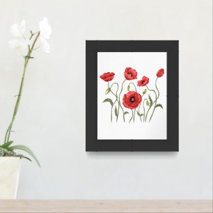 Wildflower Red Poppy Floral Room Decor