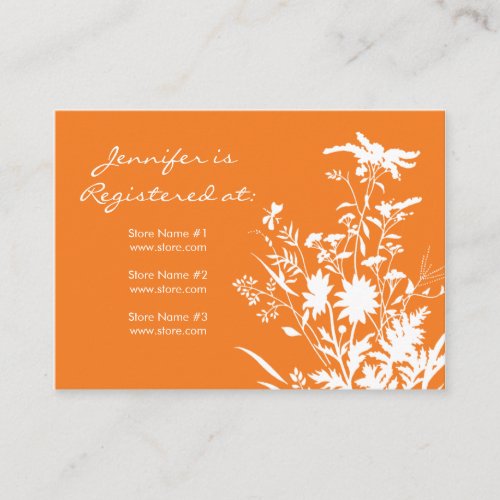 Wildflower Registry Card Business Card