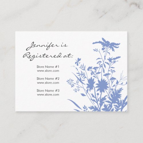Wildflower Registry Card Business Card Template