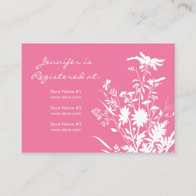 Wildflower Registry Card (Front)
