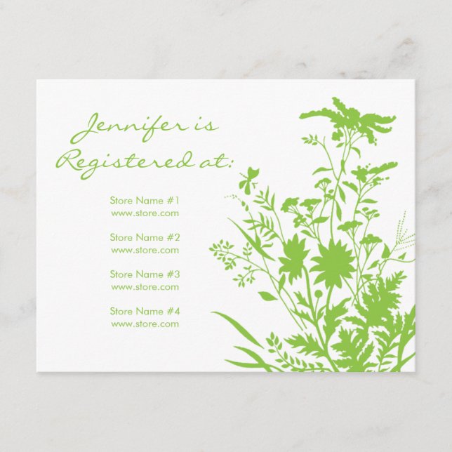 Wildflower Registry Card - 4.25" x 5.5" (Front)