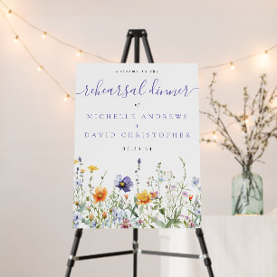 Wildflower Rehearsal Dinner Foam Board