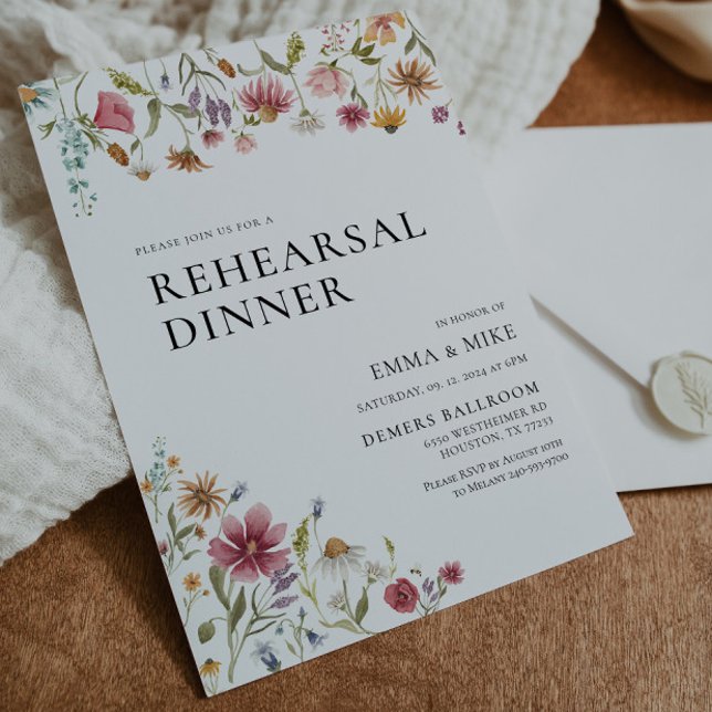 Wildflower Rehearsal Dinner Invitation (Creator Uploaded)