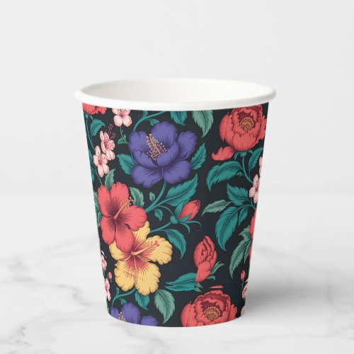 Wildflower Repeat Pattern Paper Cups