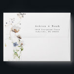 Wildflower Return Address Envelope<br><div class="desc">This is a watercolor wildflower wedding envelope featuring beautiful wildflower elements and an elegant font. Edit all wording and all colors* on this wedding program template. * the color of the watercolor florals are not editable // For matching items, please visit the "ASHE" collection in the Sincerely By Nicole Zazzle...</div>