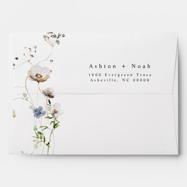 Wildflower Return Address Envelope (Back (Top Flap))
