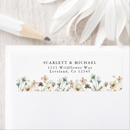 Wildflower Return Address Label