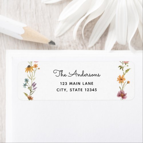 Wildflower Return Address Label