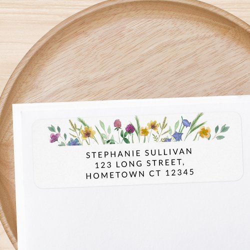 Wildflower Return Address Label