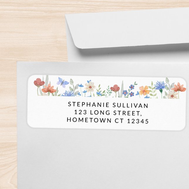 Wildflower Return Address Label (Creator Uploaded)
