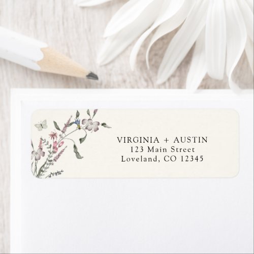 Wildflower Return Address Label