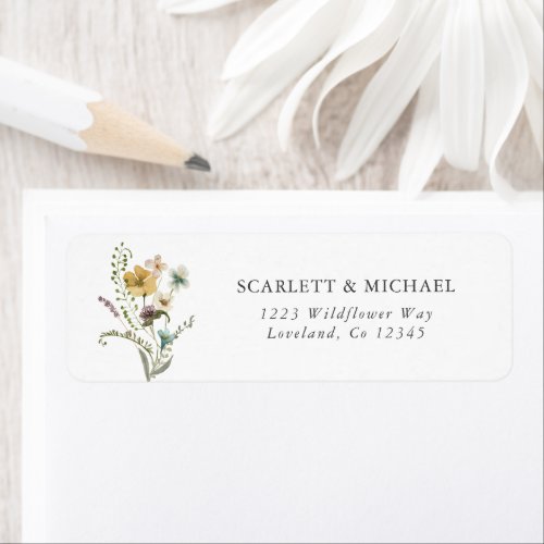 Wildflower Return Address Label