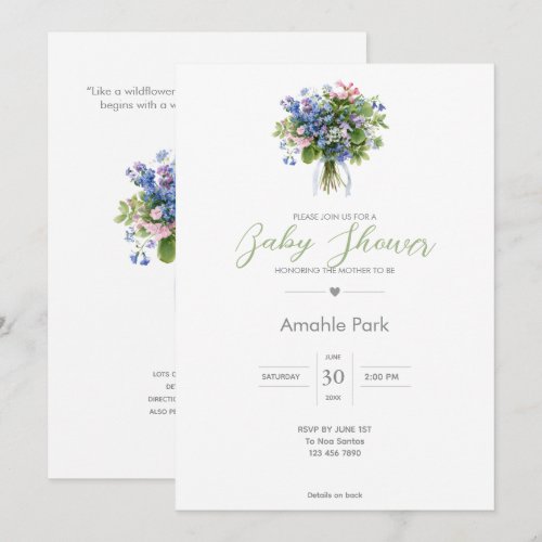 Wildflower Reverie | Baby Shower Invitation