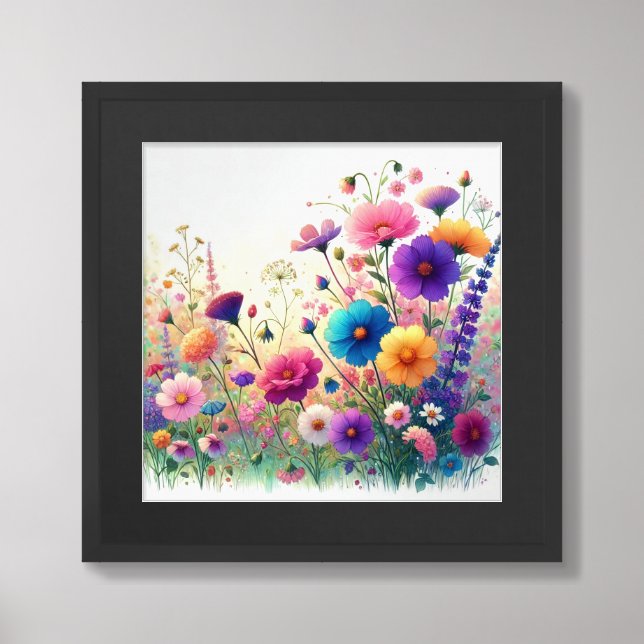 Wildflower Rhapsody Framed Art (Framed Front)