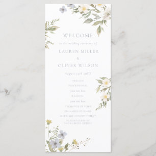 Wildflower Romance Wedding Program