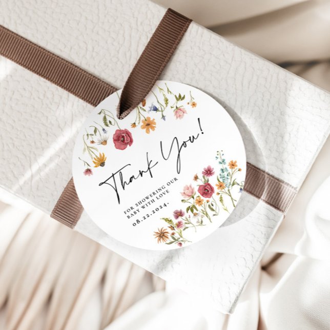 Wildflower Round Favor Tags (Creator Uploaded)