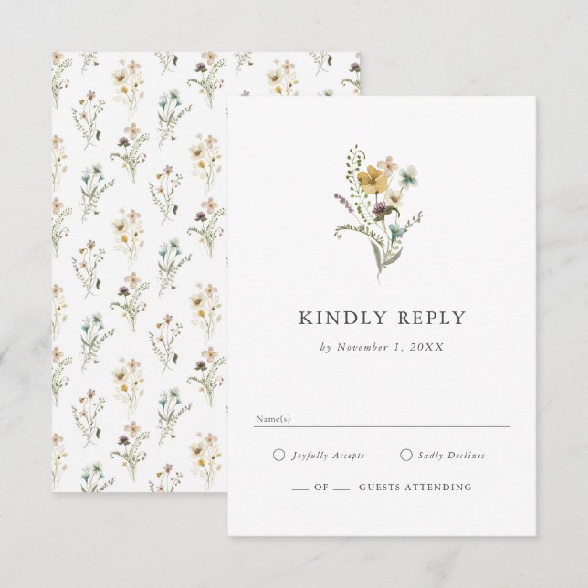Wildflower RSVP Card (Front/Back)