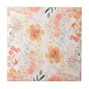 Wildflower rustic ceramic tile