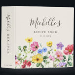 Wildflower Rustic Chic Floral Boho Bridal Shower 3 Ring Binder<br><div class="desc">Celebrate your love story with this elegant floral bridal shower recipe book binder featuring a charming watercolor wild flower design Perfect for a garden wedding, outdoor ceremony, or rustic boho celebration, this design blends whimsical floral elements with timeless elegance. Ideal for summer or spring weddings, the vibrant botanical artwork and...</div>