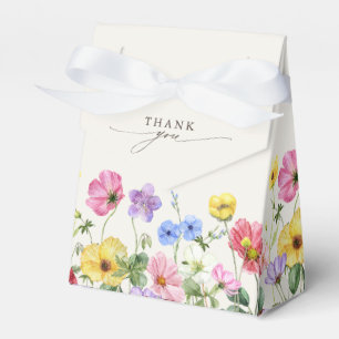 Wildflower Rustic Chic Floral Boho Bridal Shower Favor Boxes