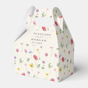 Wildflower Rustic Chic Floral Boho Country Wedding Favor Boxes