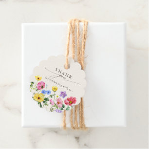 Wildflower Rustic Chic Floral Boho Country Wedding Favor Tags