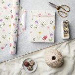 Wildflower Rustic Chic Floral Boho Country Wedding Wrapping Paper<br><div class="desc">Celebrate your love story with this elegant floral wedding wrapping paper featuring a charming watercolor wild flower design. Perfect for a garden wedding, outdoor ceremony, or rustic boho celebration, this design blends whimsical floral elements with timeless elegance. Ideal for summer or spring weddings, the vibrant botanical artwork and personalized layout...</div>