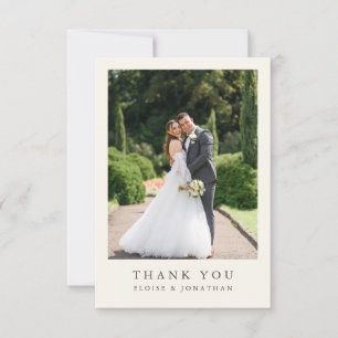 Wildflower Rustic Chic Floral boho  Wedding Photo Thank You Card