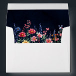 Wildflower Rustic Country Boho Floral Navy Wedding Envelope<br><div class="desc">Celebrate your love with this vibrant wedding invitation envelope featuring a watercolor wildflower design in pink, purple, and green tones. Perfect for garden, spring, or rustic-themed weddings, this nature-inspired invite combines delicate floral accents with elegant typography, creating a whimsical and romantic touch. Fully customizable to match your special day! For...</div>