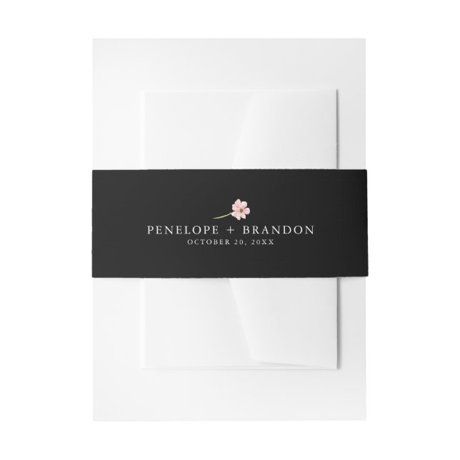 Wildflower Rustic Country Floral Garden Wedding Invitation Belly Band (Front Example)