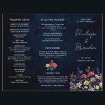 Wildflower Rustic Country Tri Fold Wedding Program<br><div class="desc">Celebrate your love with this vibrant wedding program featuring a watercolor wildflower design in pink, purple, and green tones. Perfect for garden, spring, or rustic-themed weddings, this nature-inspired invite combines delicate floral accents with elegant typography, creating a whimsical and romantic touch. Fully customizable to match your special day! For customization...</div>