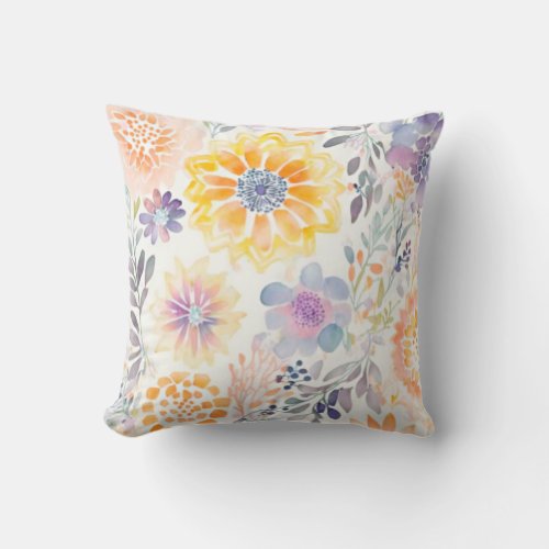 Wildflower rustic  throw pillow