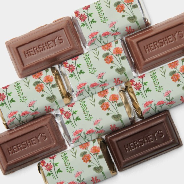 Wildflower Sage Green Bridal Shower  Hershey's Miniatures (Assorted)