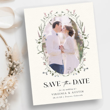 Wildflower Save The Date by The_Painted_Paperie at Zazzle