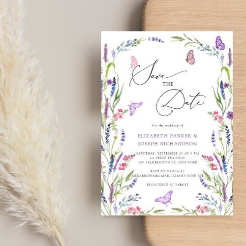 Wildflower Save The Date Invitation