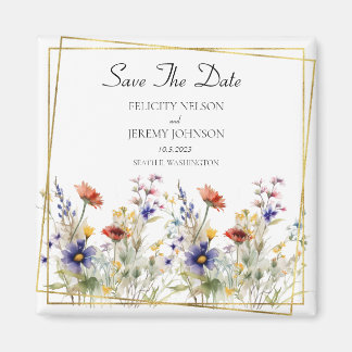 Wildflower Save The Date Magnet