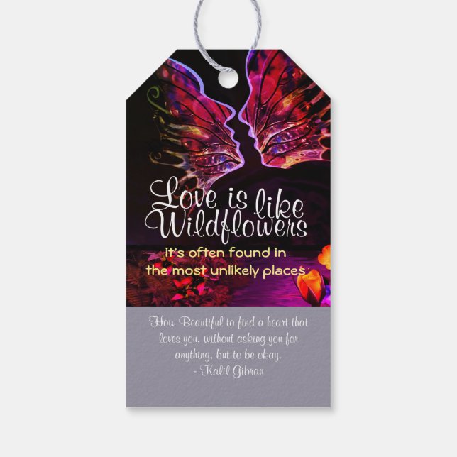 Wildflower Save the Date Tags (Back)