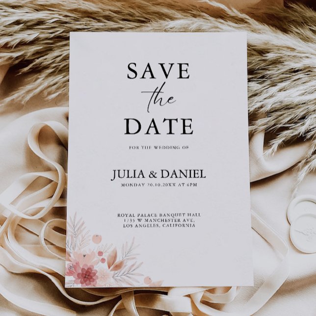Wildflower Save the Date Template (Wildflower Save the Date Template)