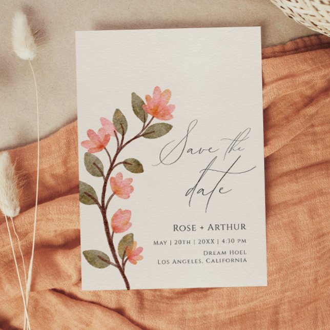 Wildflower Script Save The Date Invitation (Creator Uploaded)