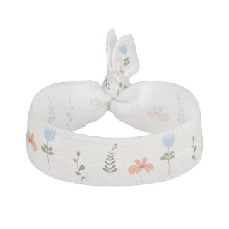 Wildflower Seamless Pattern Elastic Hair Tie