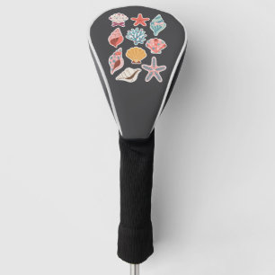 Wildflower Seashell Clam Summer Vibes Floral Beach Golf Head Cover