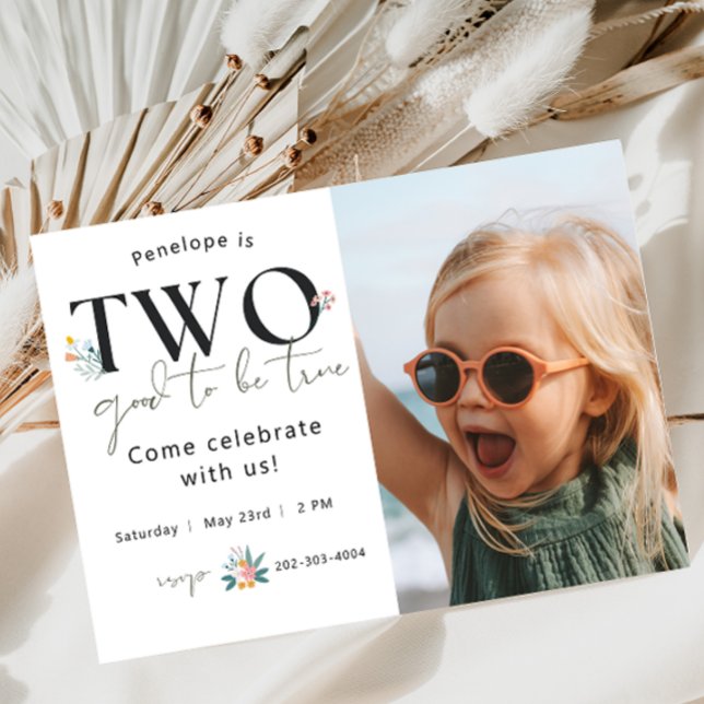Wildflower Second Birthday Invitation (Creator Uploaded)