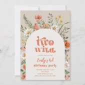 Wildflower Second Birthday Party Invitation (Front)