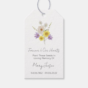Wildflower Seed Packet Funeral Gift Tags