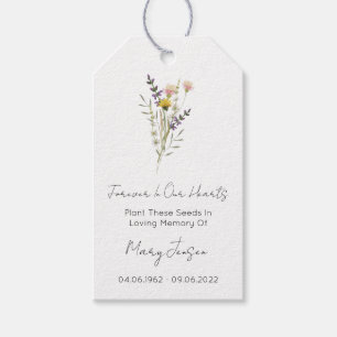 Wildflower Seed Packet Funeral Gift Tags