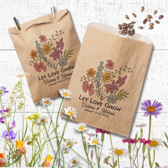 Wildflower Seed Packet Hand Drawn Favor Bag (Creator Uploaded)