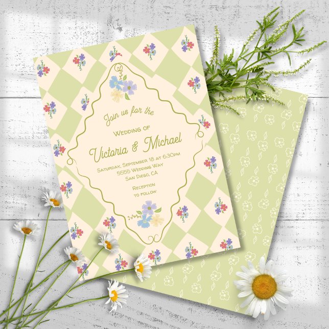 Wildflower Seed Packet Hand Drawn Wedding Invitation (Creator Uploaded)