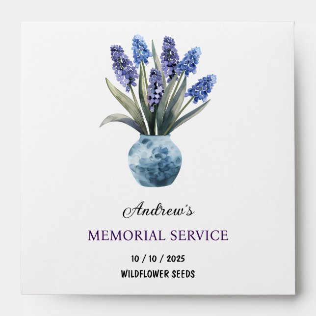 Wildflower Seeds Memorial Tribute  Envelope (Front)