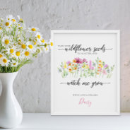 Wildflower Seeds Watch Me Grow Baby Shower Favors  Poster at Zazzle